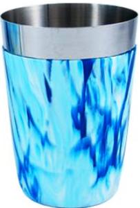 VINYL  NEON SHAKER modro-bílý -VYPRODANO